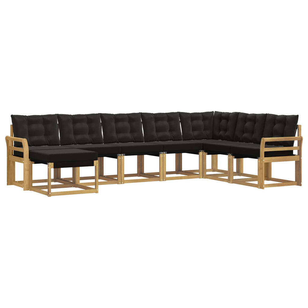 vidaXL Zestaw sof na zewnątrz z poduszką 8 pcs biały i czarny