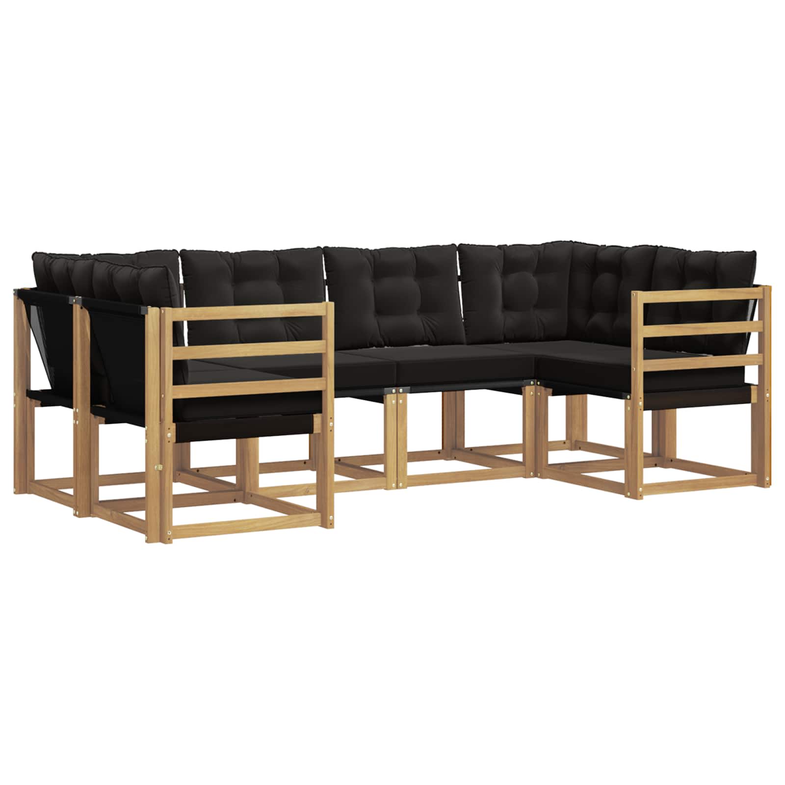 vidaXL Zestaw sof na zewnątrz z poduszką 6 pcs biały i czarny