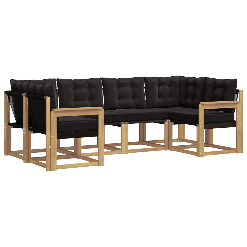 vidaXL Zestaw sof na zewnątrz z poduszką 6 pcs biały i czarny
