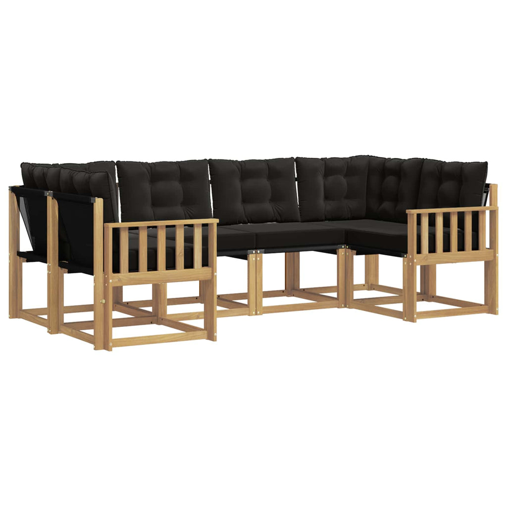 vidaXL Zestaw sof na zewnątrz z poduszką 6 pcs biały i czarny