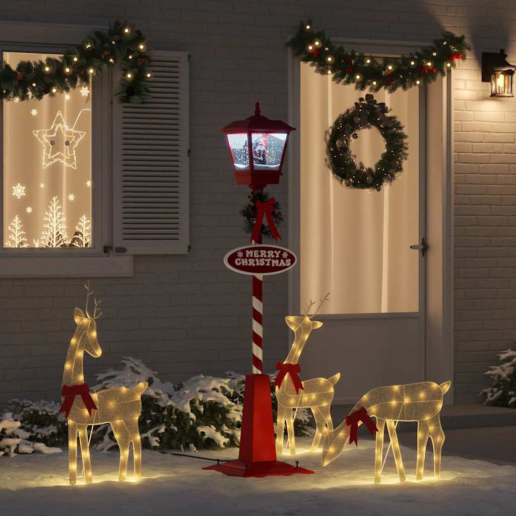 vidaXL Lampka Uliczna Bożonarodzeniowa z Lampionem Czerwony
