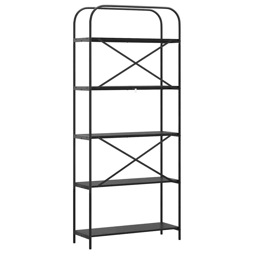 vidaXL Półka na książki Czarny Dąb 80 x 30 x 183 cm