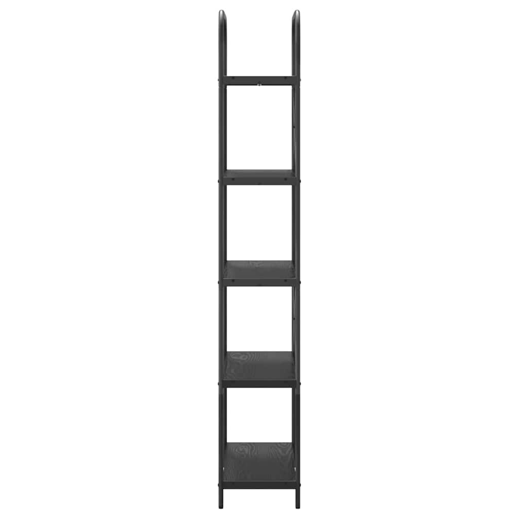 vidaXL Półka na książki Czarny Dąb 80 x 30 x 183 cm