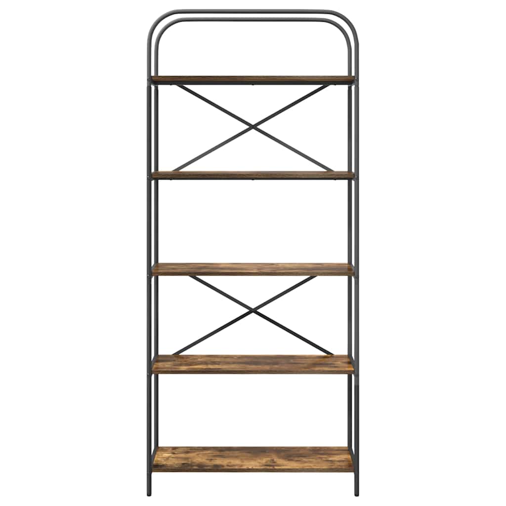 vidaXL Półka na książki Dąb wędzony 80 x 30 x 183 cm