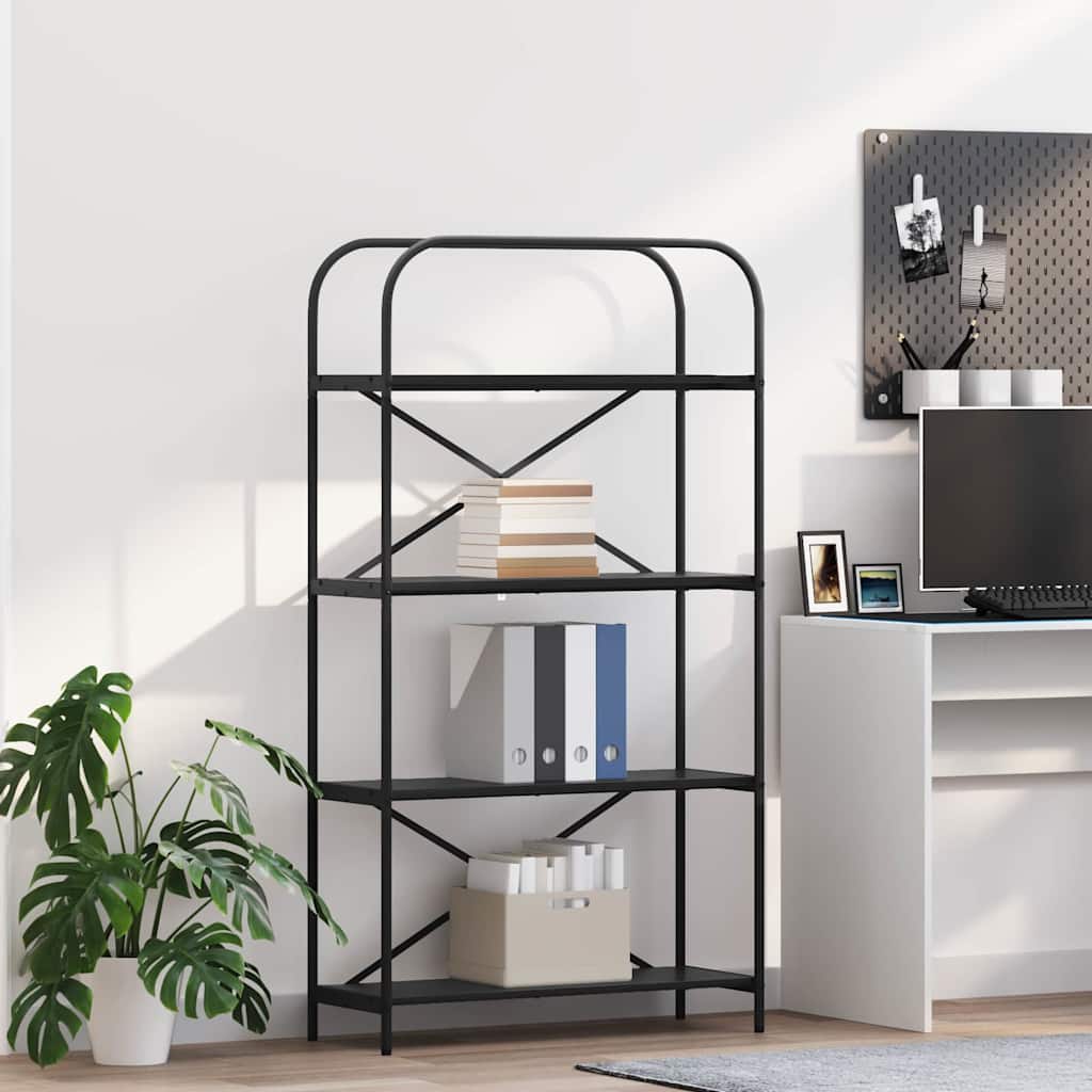 vidaXL Półka na książki Czarny Dąb 80 x 30 x 146 cm