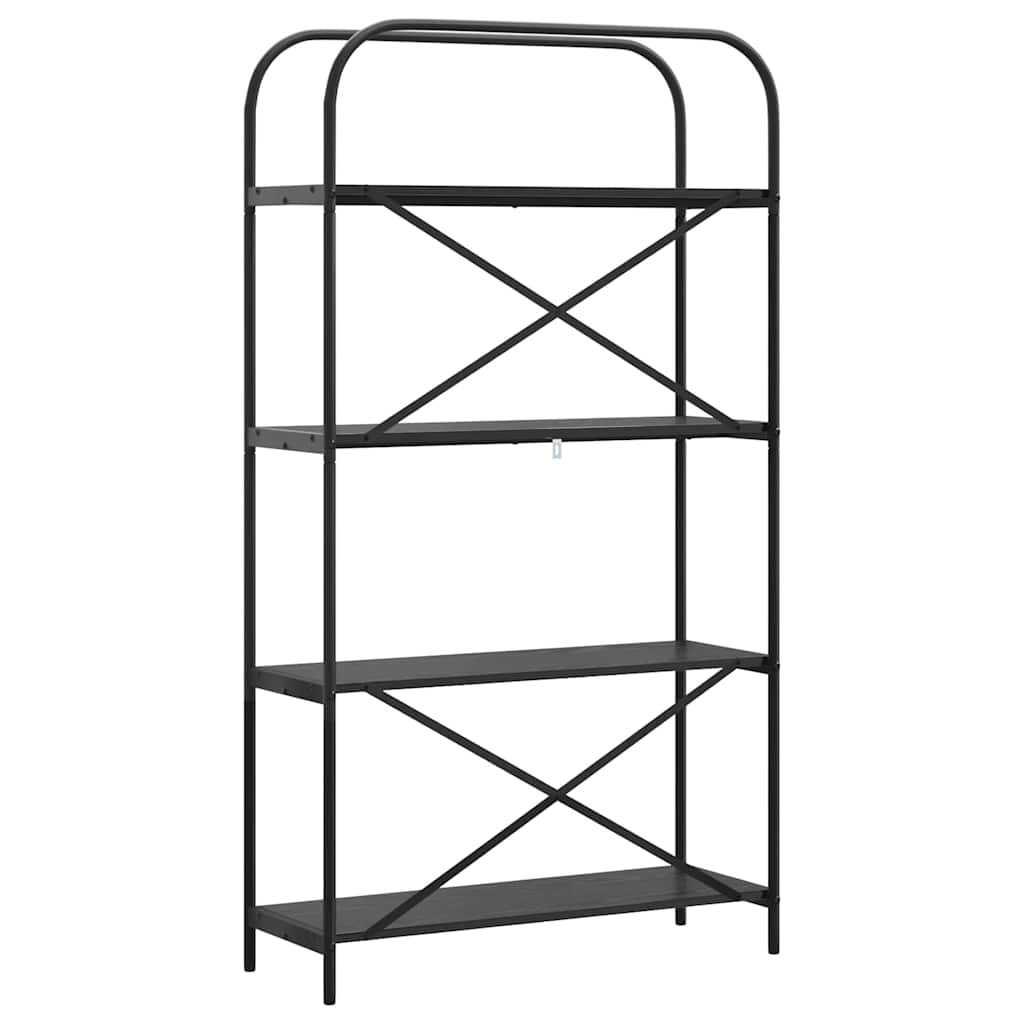 vidaXL Półka na książki Czarny Dąb 80 x 30 x 146 cm