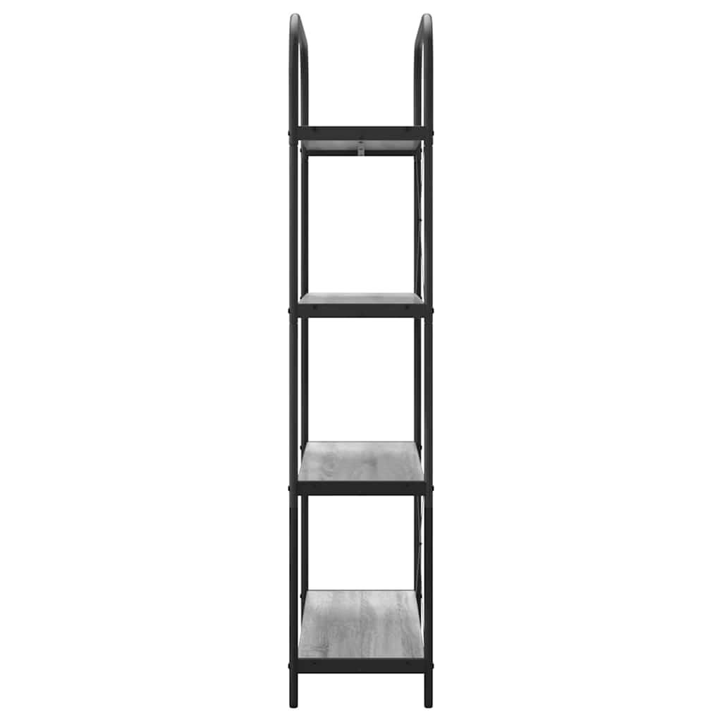 vidaXL Półka na książki Szary Sonoma 80 x 30 x 146 cm