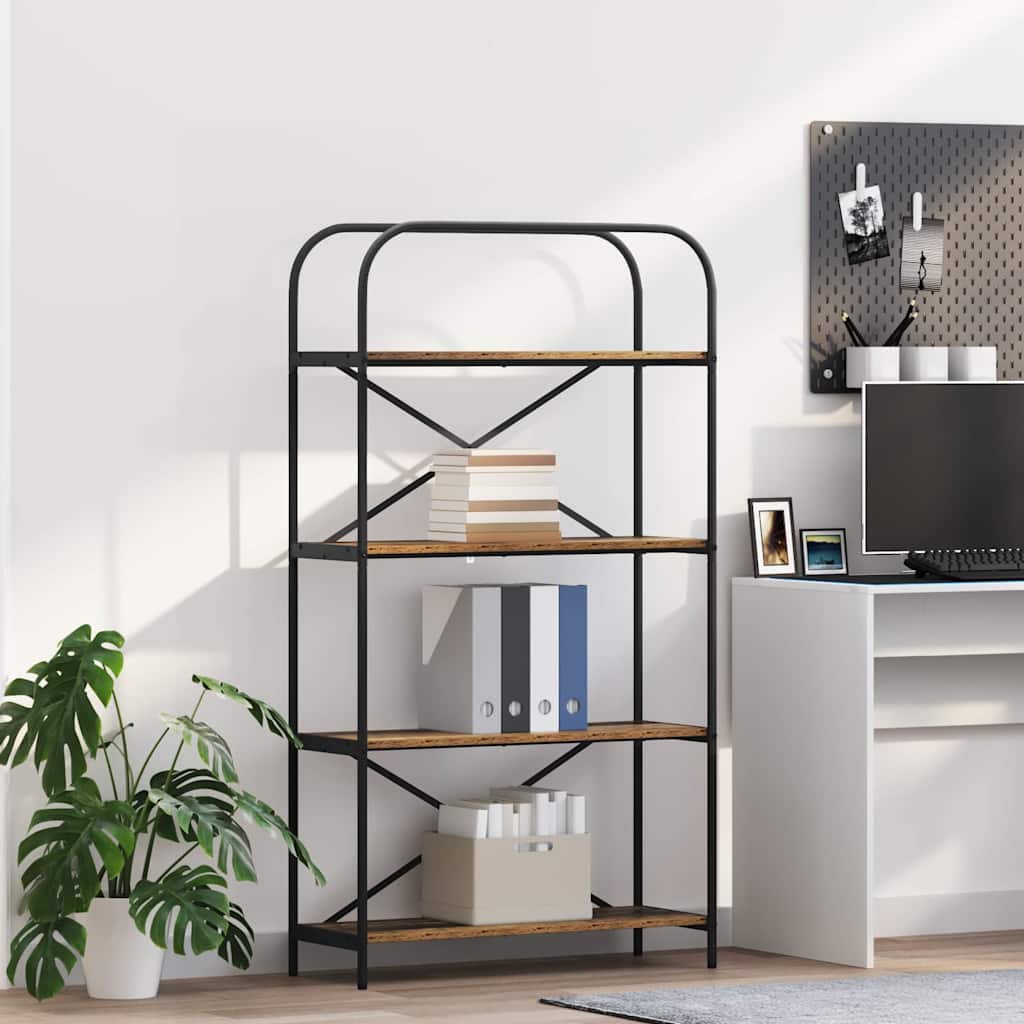 vidaXL Półka na książki Stare drewno 80 x 30 x 146 cm