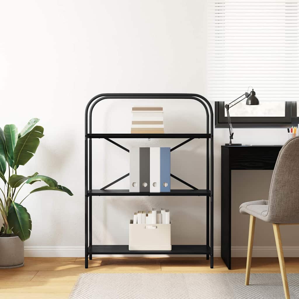 vidaXL Półka na książki Czarny Dąb 80 x 30 x 109 cm