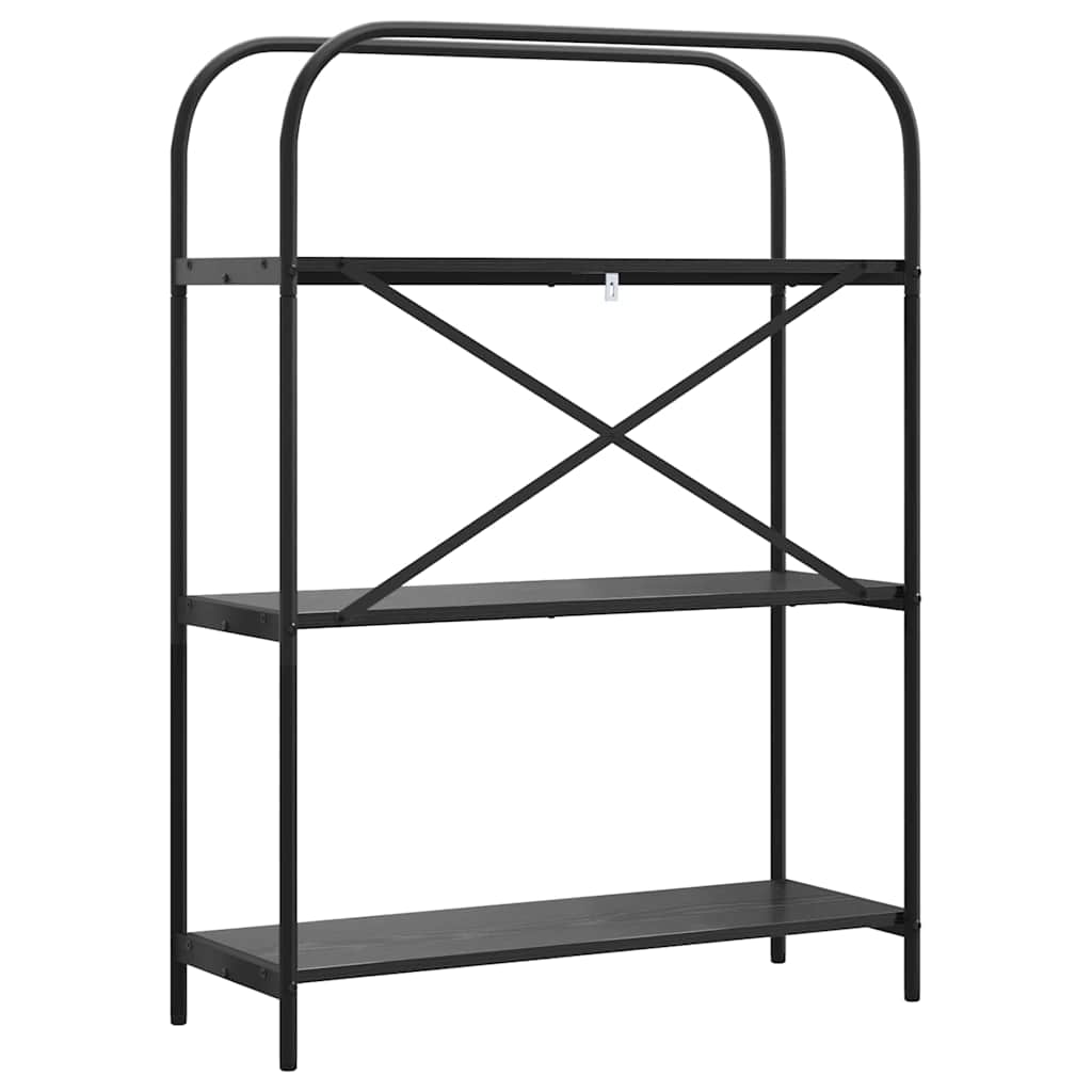 vidaXL Półka na książki Czarny Dąb 80 x 30 x 109 cm