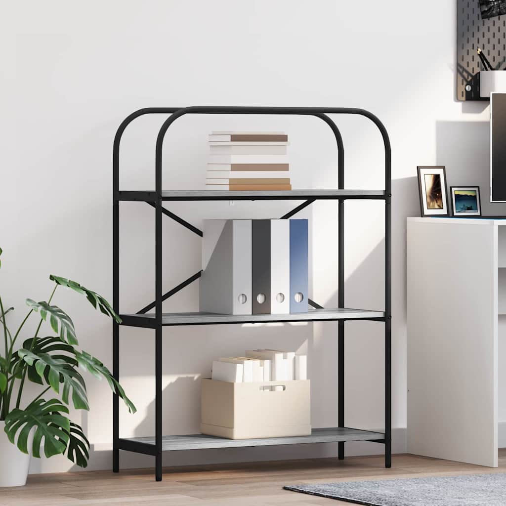 vidaXL Półka na książki Szary Sonoma 80 x 30 x 109 cm