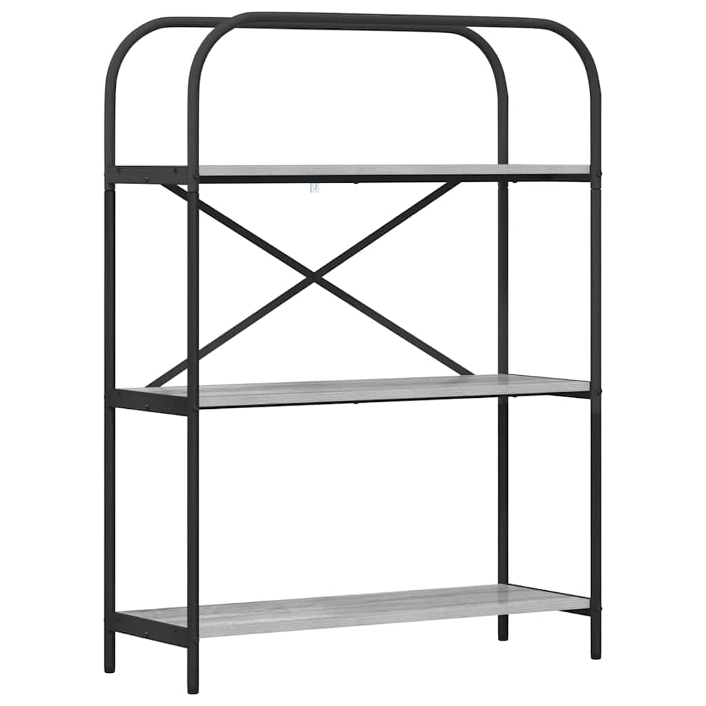 vidaXL Półka na książki Szary Sonoma 80 x 30 x 109 cm