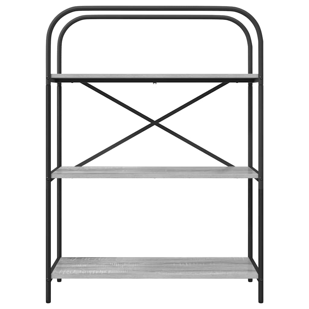vidaXL Półka na książki Szary Sonoma 80 x 30 x 109 cm