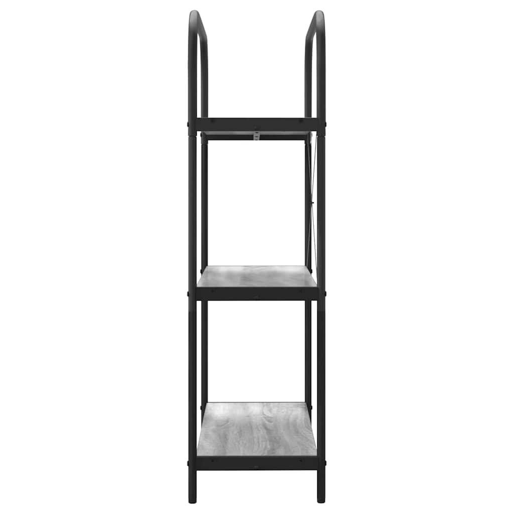 vidaXL Półka na książki Szary Sonoma 80 x 30 x 109 cm