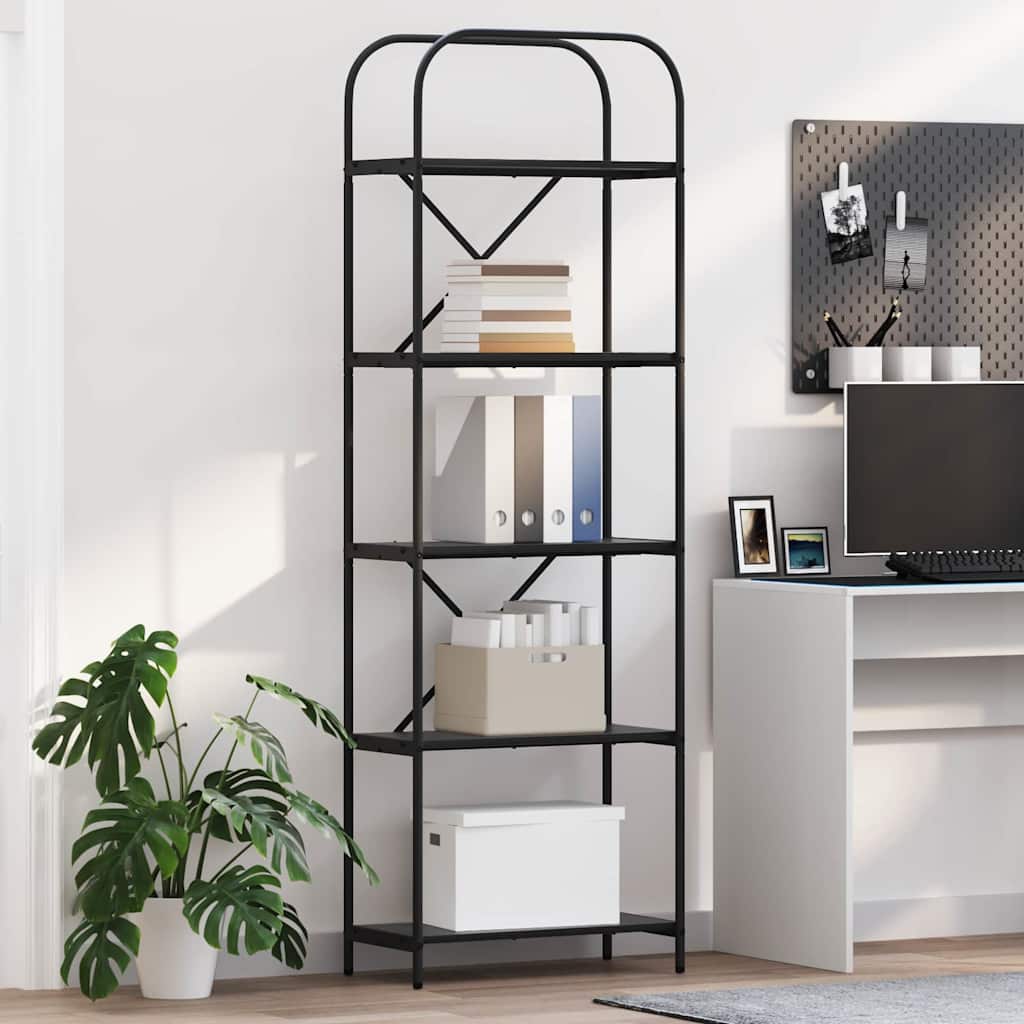 vidaXL Półka na książki Czarny Dąb 60 x 30 x 183 cm