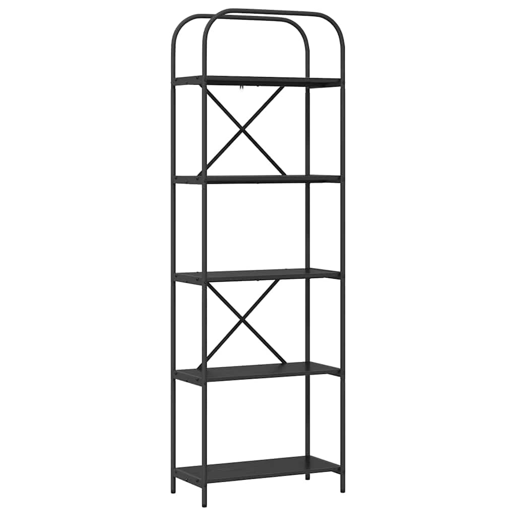 vidaXL Półka na książki Czarny Dąb 60 x 30 x 183 cm