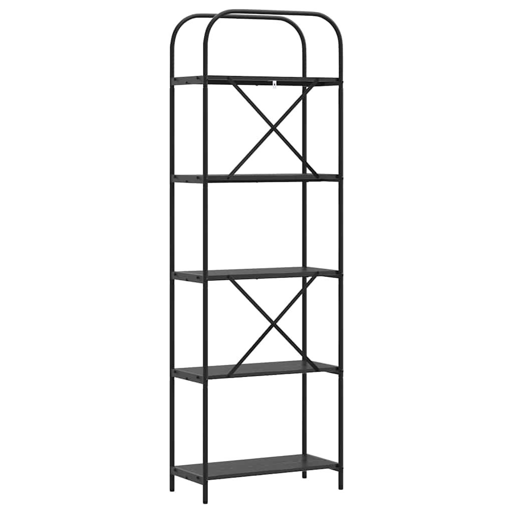 vidaXL Półka na książki Czarny Dąb 60 x 30 x 183 cm