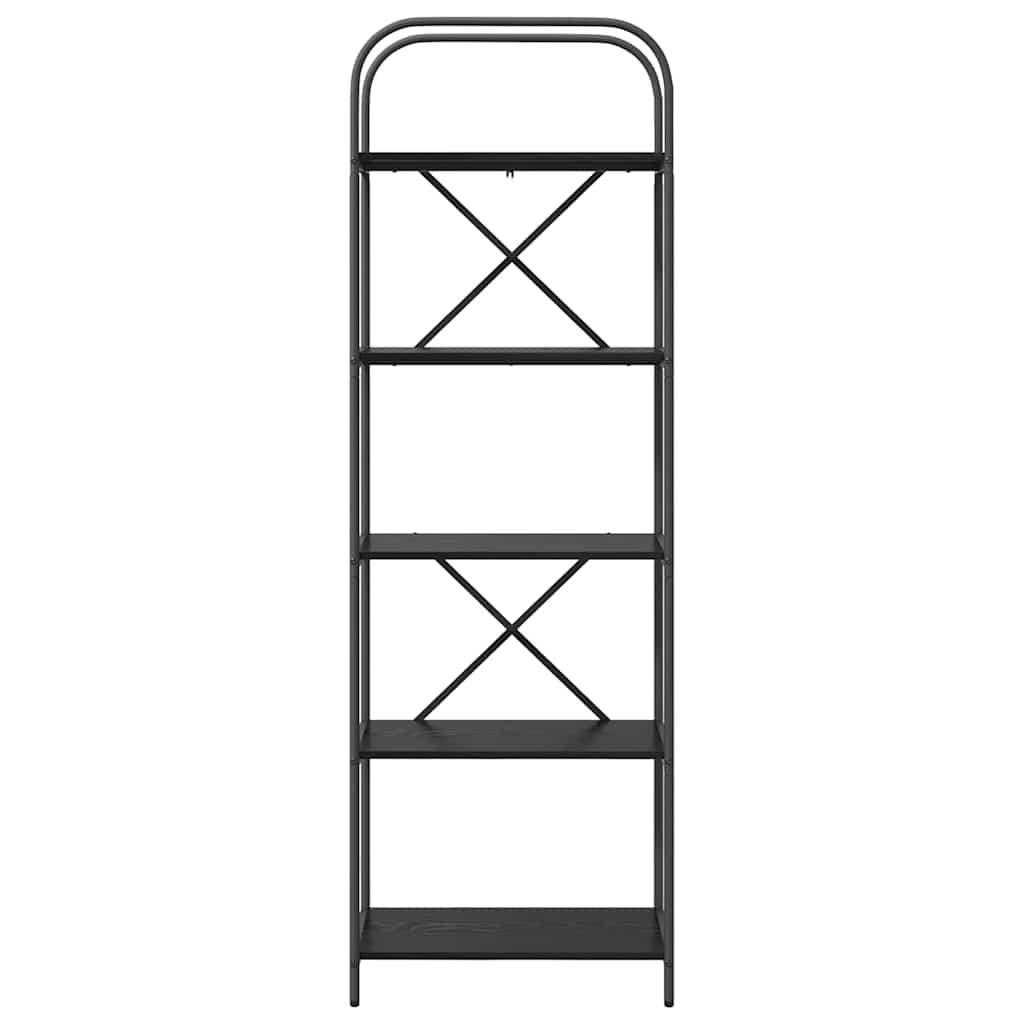 vidaXL Półka na książki Czarny Dąb 60 x 30 x 183 cm