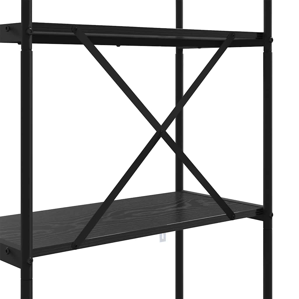 vidaXL Półka na książki Czarny Dąb 60 x 30 x 146 cm