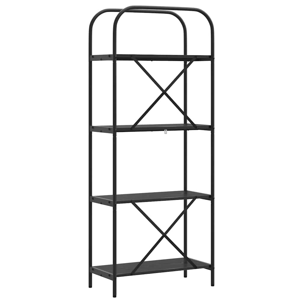 vidaXL Półka na książki Czarny Dąb 60 x 30 x 146 cm