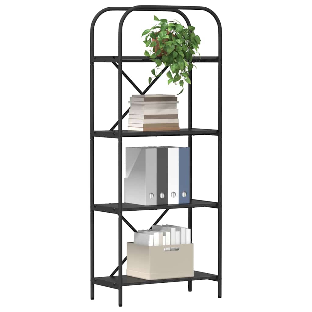 vidaXL Półka na książki Czarny Dąb 60 x 30 x 146 cm
