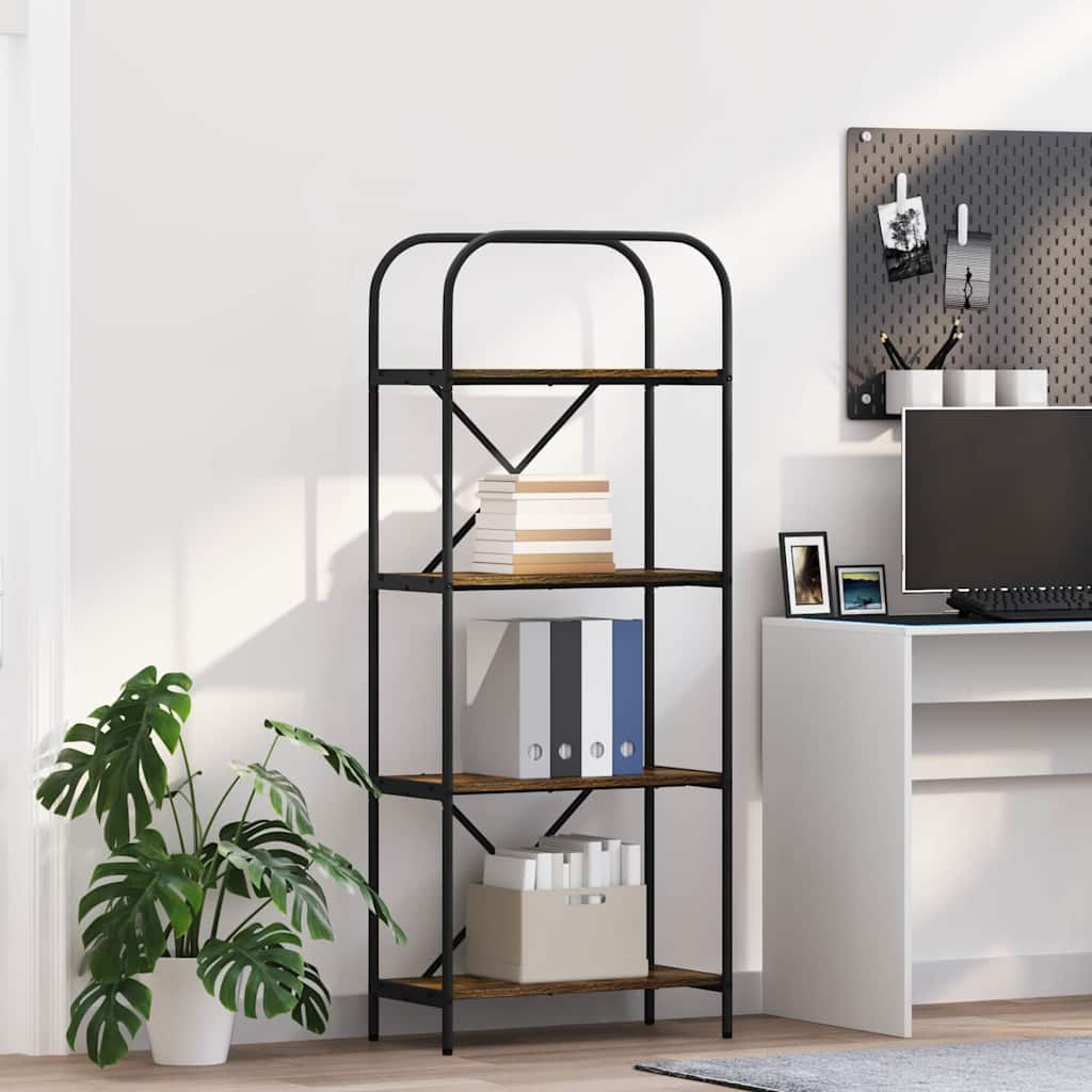vidaXL Półka na książki Dąb wędzony 60 x 30 x 146 cm