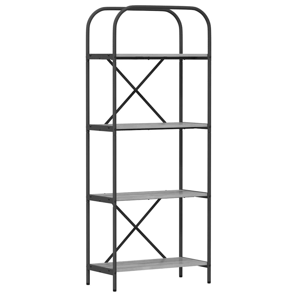vidaXL Półka na książki Szary Sonoma 60 x 30 x 146 cm