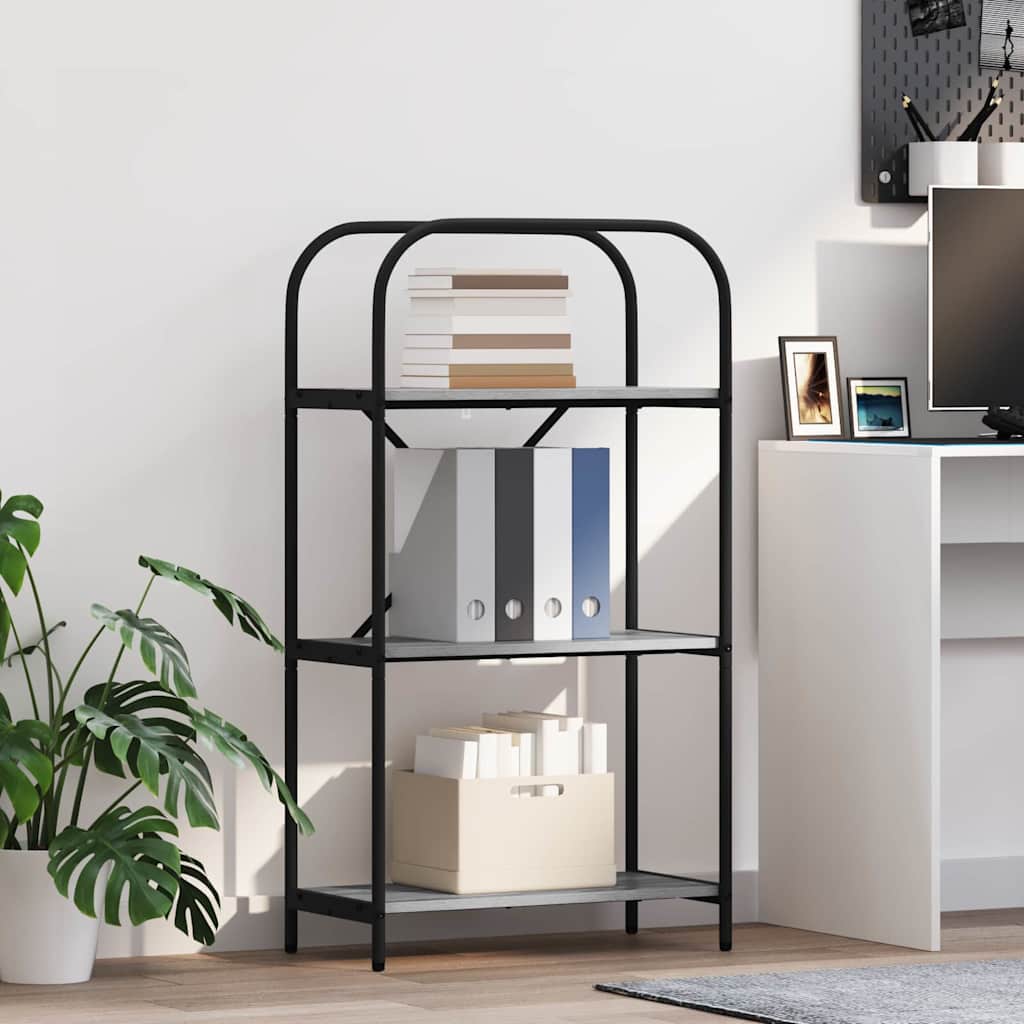 vidaXL Półka na książki Szary Sonoma 60 x 30 x 109 cm