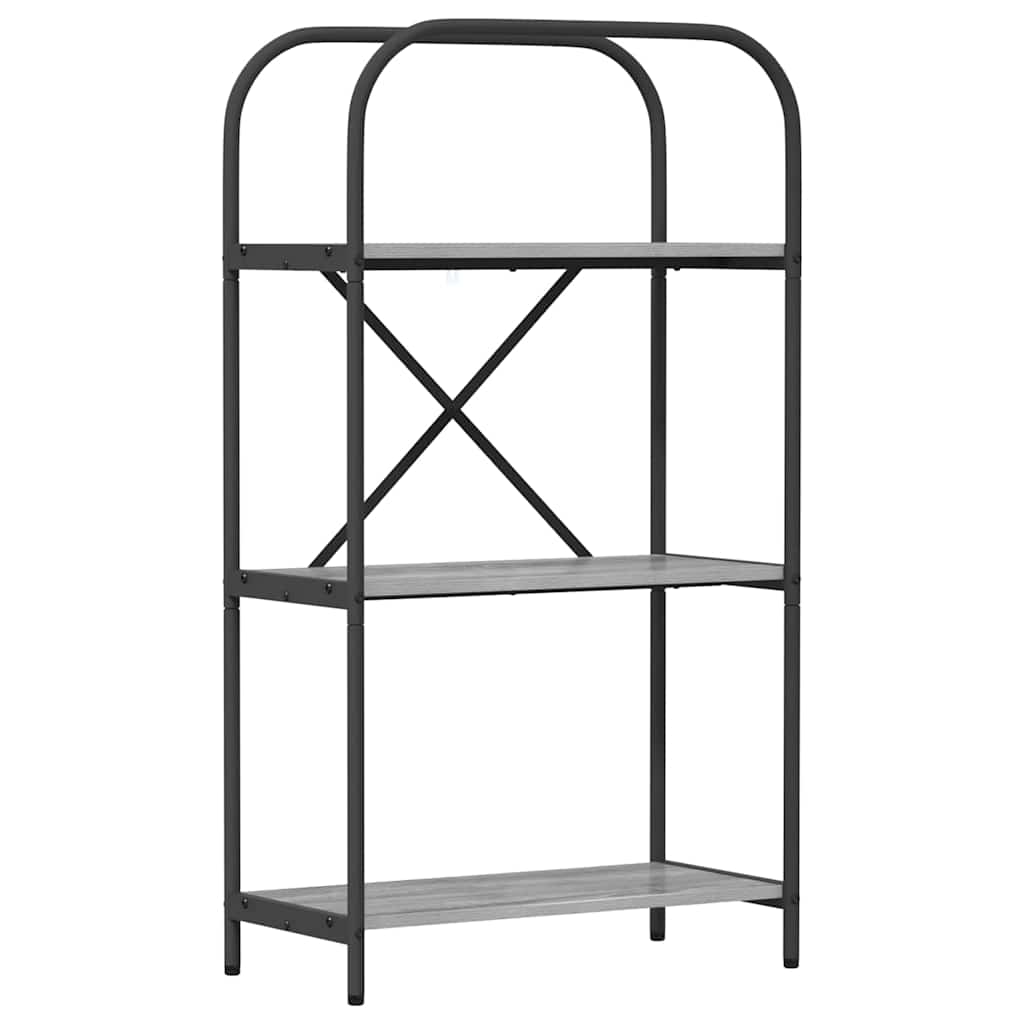 vidaXL Półka na książki Szary Sonoma 60 x 30 x 109 cm