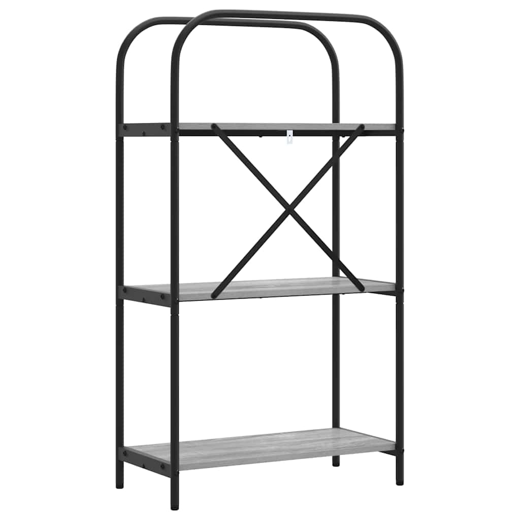 vidaXL Półka na książki Szary Sonoma 60 x 30 x 109 cm