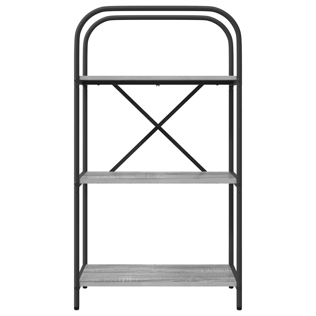 vidaXL Półka na książki Szary Sonoma 60 x 30 x 109 cm