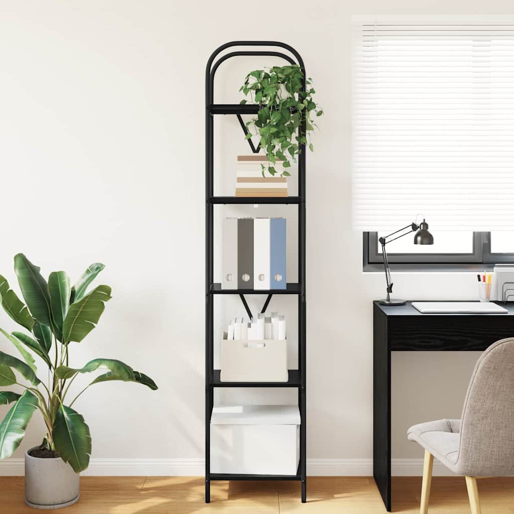vidaXL Półka na książki Czarny Dąb 40 x 30 x 183 cm