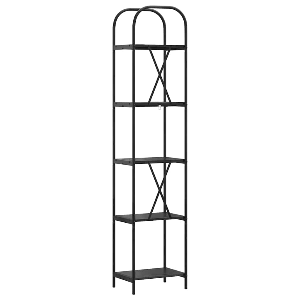vidaXL Półka na książki Czarny Dąb 40 x 30 x 183 cm