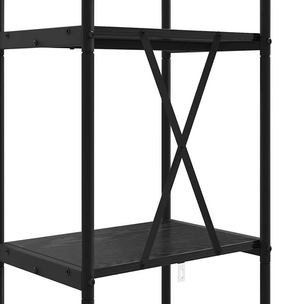 vidaXL Półka na książki Czarny Dąb 40 x 30 x 146 cm