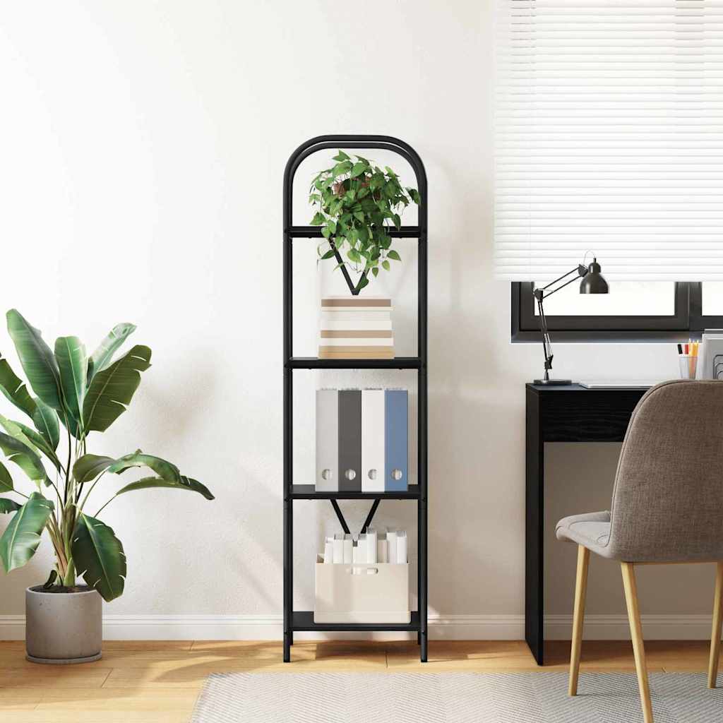 vidaXL Półka na książki Czarny Dąb 40 x 30 x 146 cm