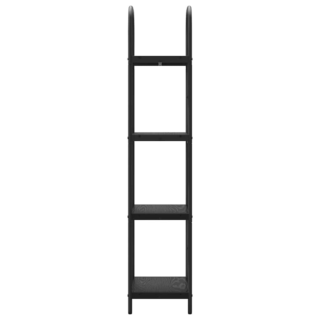 vidaXL Półka na książki Czarny Dąb 40 x 30 x 146 cm