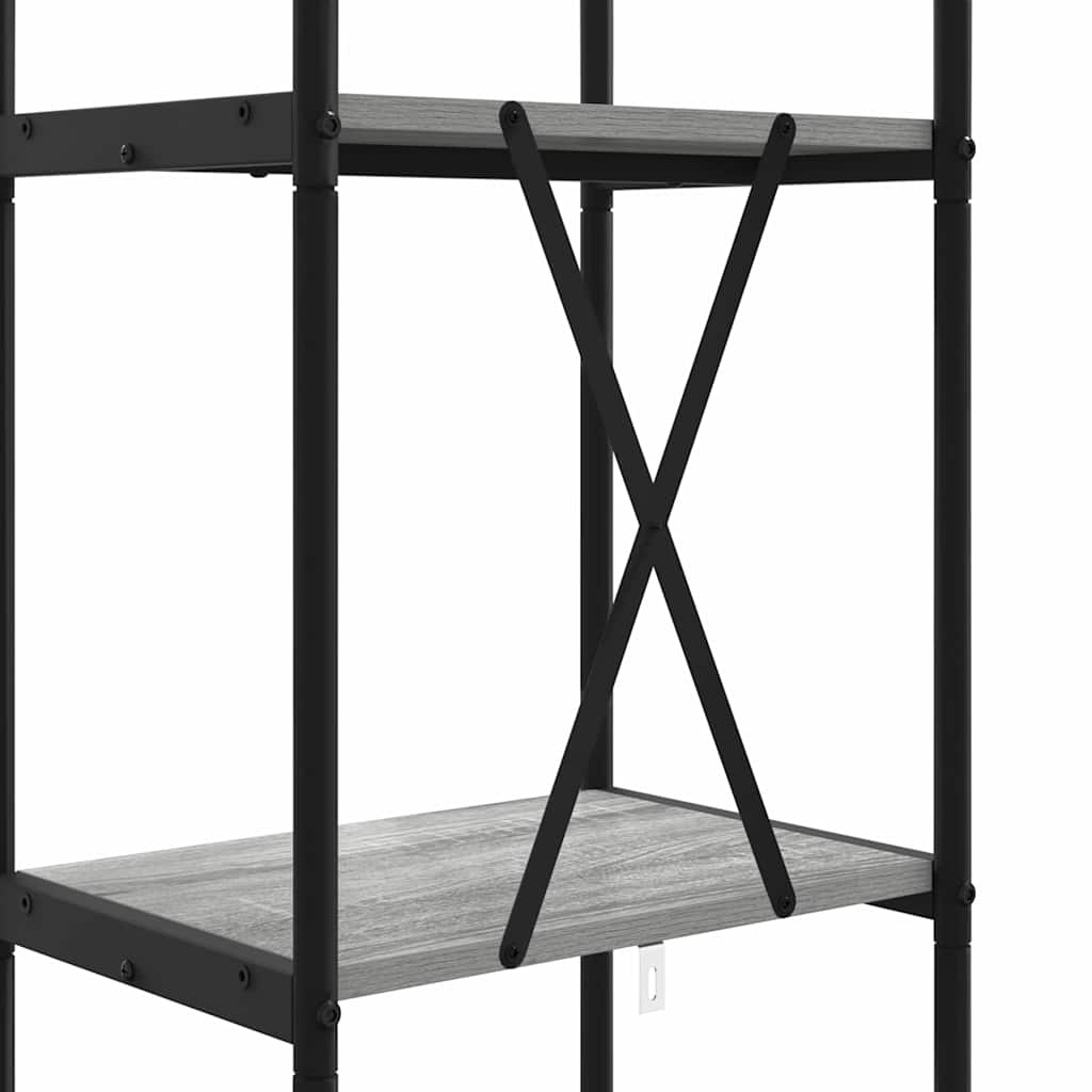 vidaXL Półka na książki Szary Sonoma 40 x 30 x 146 cm