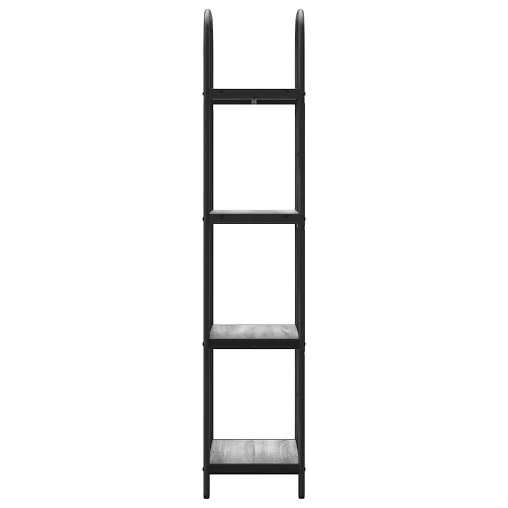 vidaXL Półka na książki Szary Sonoma 40 x 30 x 146 cm