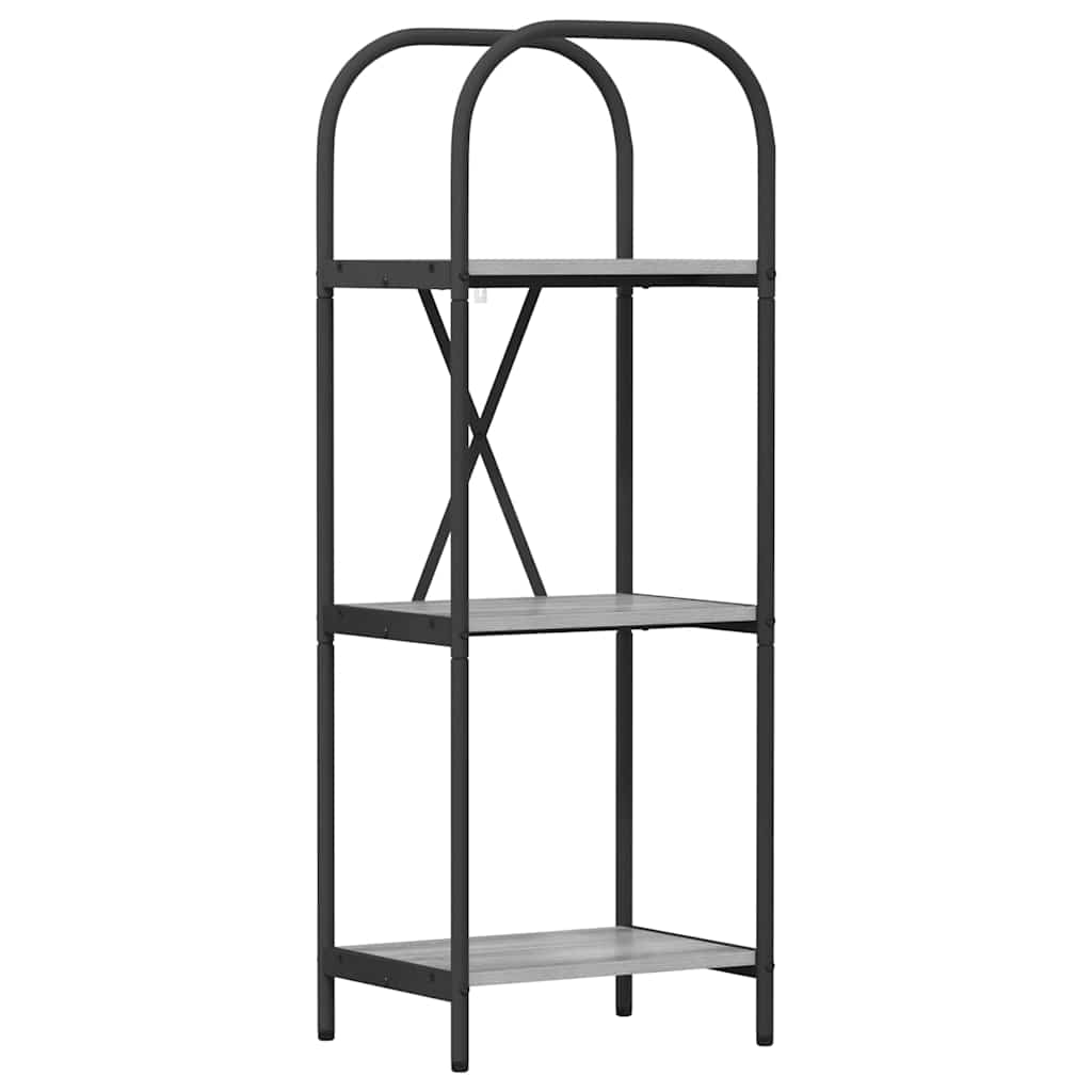 vidaXL Półka na książki Szary Sonoma 40 x 30 x 109 cm