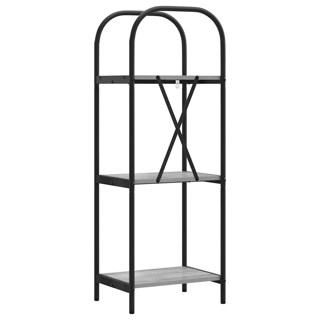 vidaXL Półka na książki Szary Sonoma 40 x 30 x 109 cm
