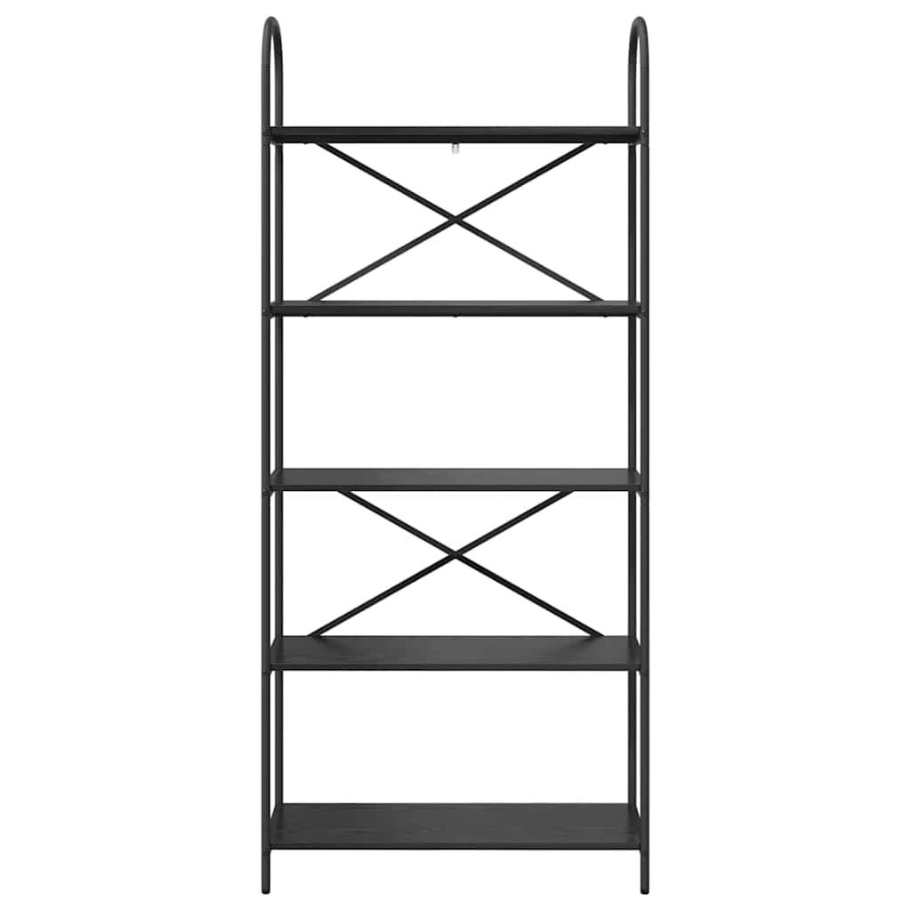 vidaXL Półka na książki Czarny Dąb 80 x 30 x 183 cm