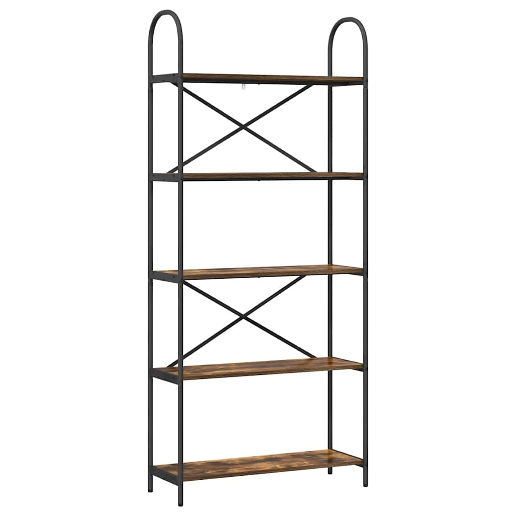 vidaXL Półka na książki Dąb wędzony 80 x 30 x 183 cm
