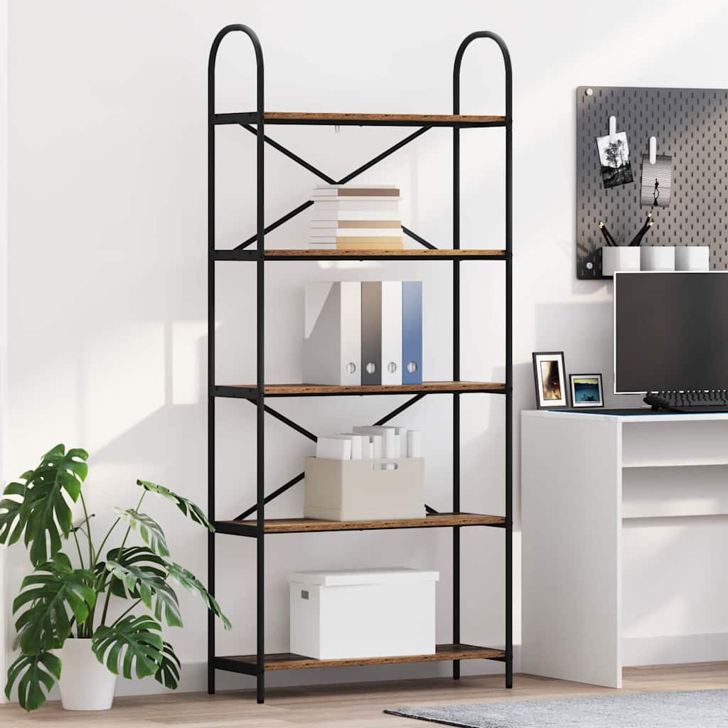 vidaXL Półka na książki Stare drewno 80 x 30 x 183 cm