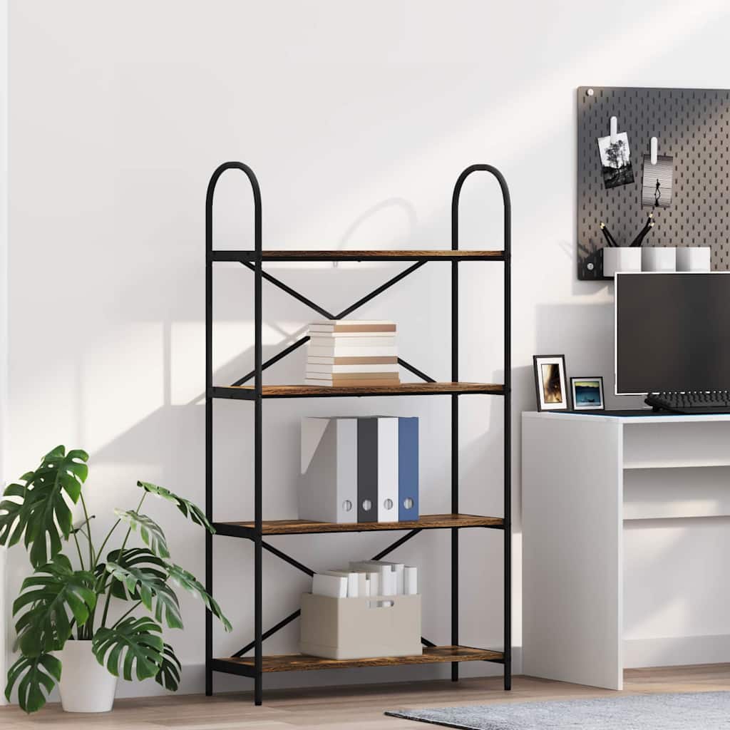 vidaXL Półka na książki Dąb wędzony 80 x 30 x 146 cm