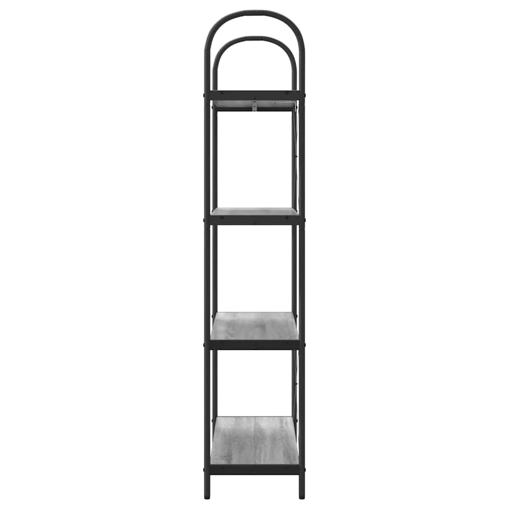 vidaXL Półka na książki Szary Sonoma 80 x 30 x 146 cm