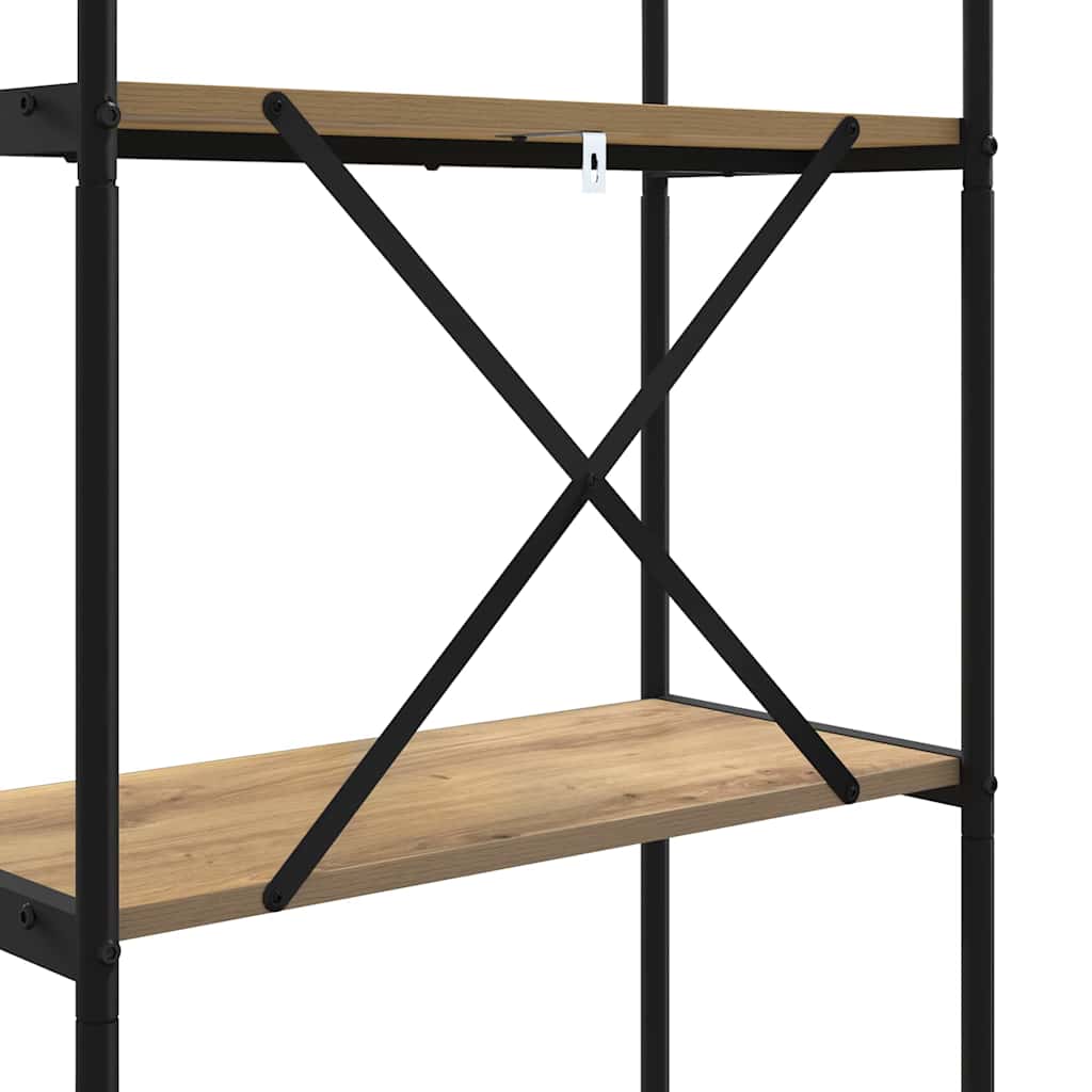 vidaXL Półka na książki Dąb rzemieślniczy 80 x 30 x 146 cm
