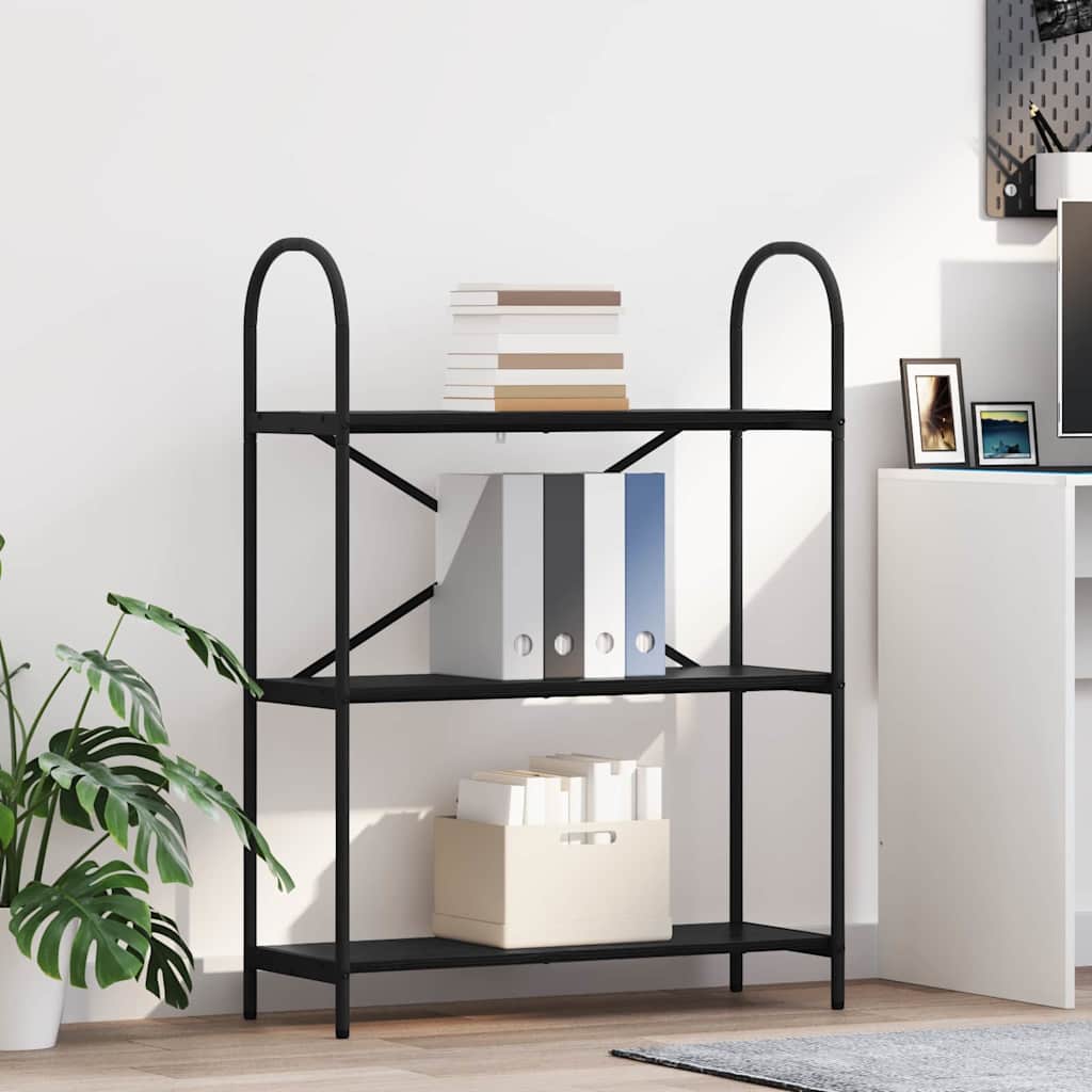 vidaXL Półka na książki Czarny Dąb 80 x 30 x 109 cm