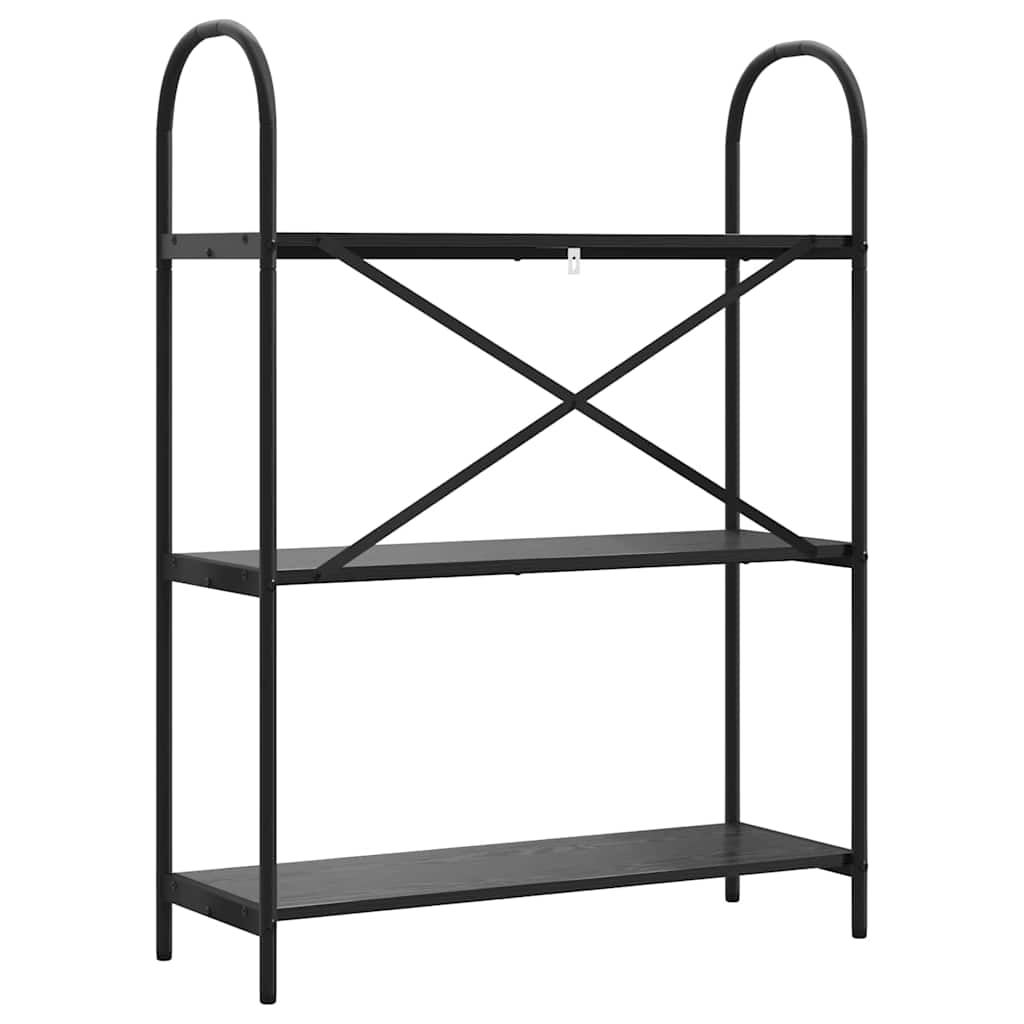 vidaXL Półka na książki Czarny Dąb 80 x 30 x 109 cm