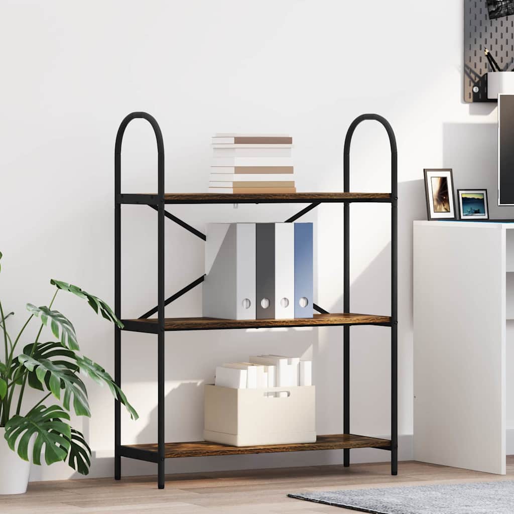 vidaXL Półka na książki Dąb wędzony 80 x 30 x 109 cm
