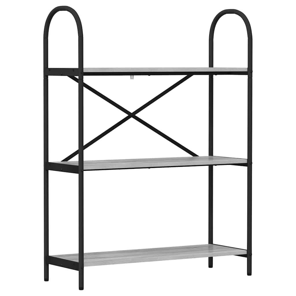 vidaXL Półka na książki Szary Sonoma 80 x 30 x 109 cm
